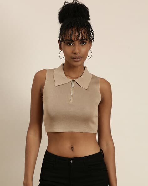 Buy Tan Tops for Women by SHOWOFF Online