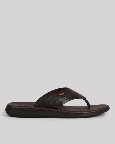 Men Leather Thong Strap Flip Flops