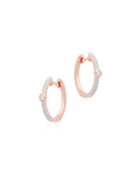 Aurelia Teeny Tiny Huggie Hoop Earrings in 9ct Rose Gold — The Jewel Shop