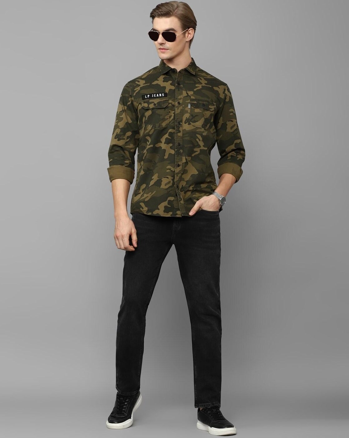 LOUIS MONARCH Men Military Camouflage Casual Green Shirt - Buy LOUIS  MONARCH Men Military Camouflage Casual Green Shirt Online at Best Prices in  India