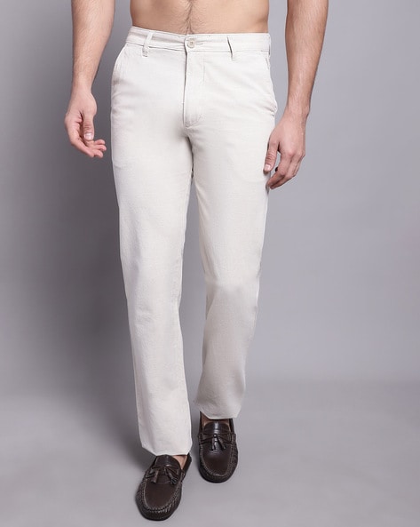 Cantabil Casual Trousers  Buy Cantabil Mens Khaki Casual Trousers Online   Nykaa Fashion