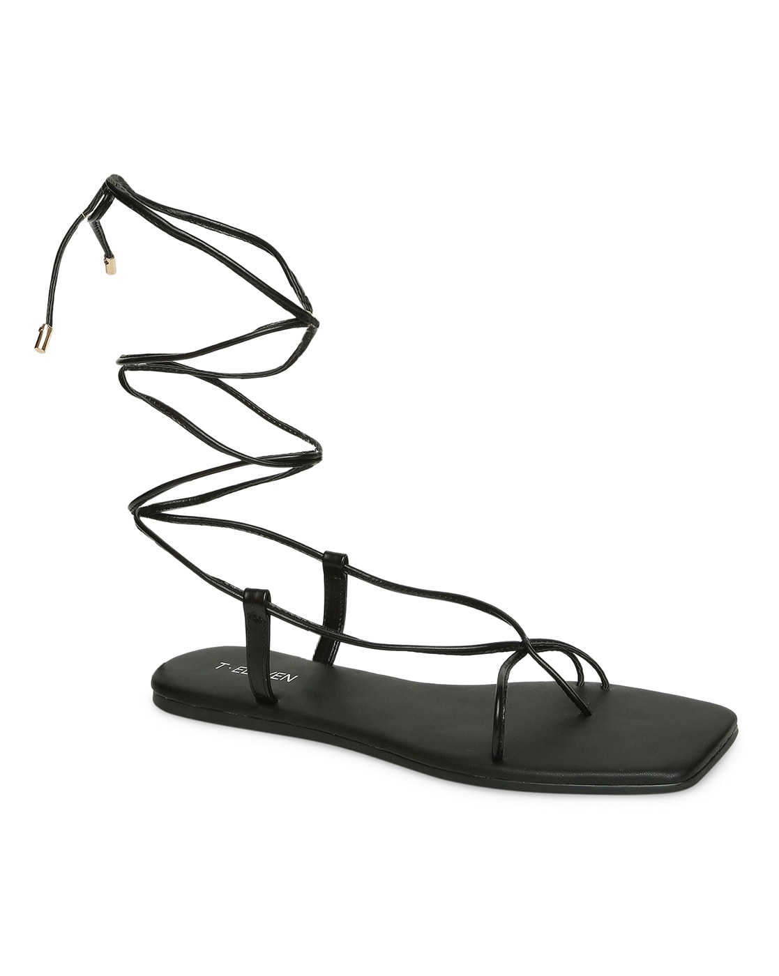 Women's Gladiator Sandal Flat Strap Sandals Two Ankle Buckle - AllEars.Net