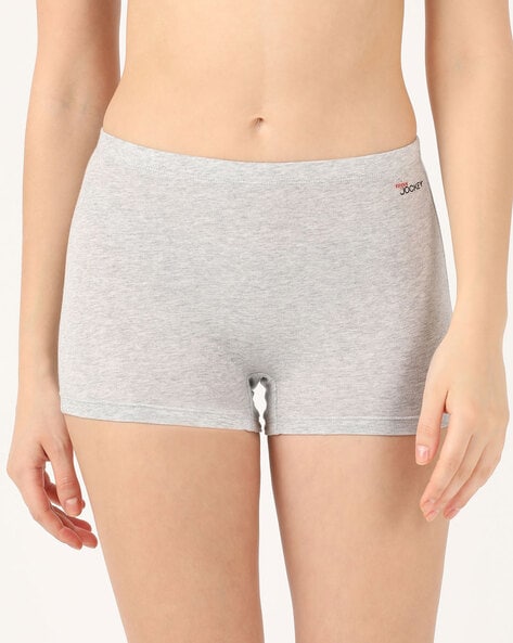 MJ12 High Coverage Super Combed Cotton Elastane Stretch Mid Waist Shorties  with Ultrasoft Waistband