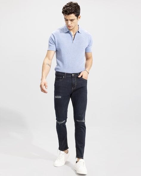 Distressed Skinny Fit Jeans