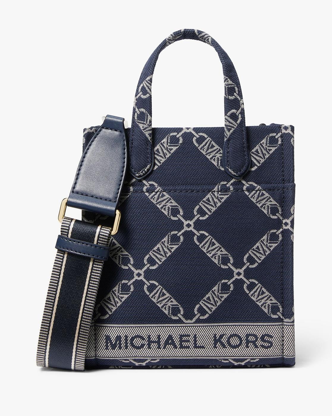 Michael Kors JST Extra-Small Saffiano Leather TZ Tote Bag in Navy