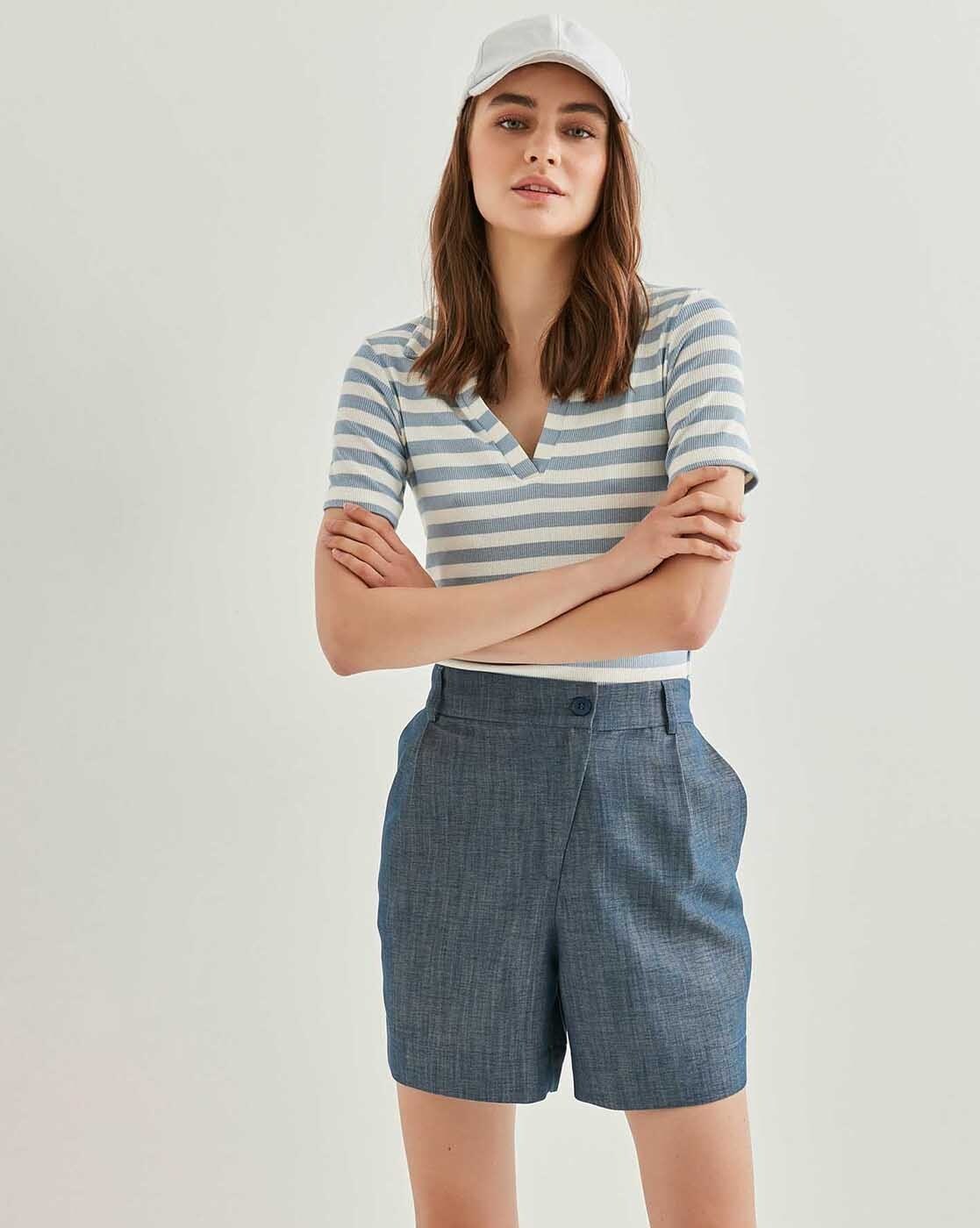 WOMEN'S SMART SHORTS (CHECKED)