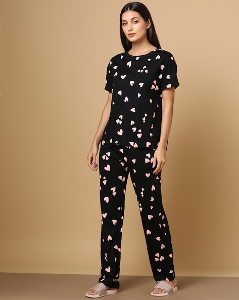 Black loungewear set discount womens