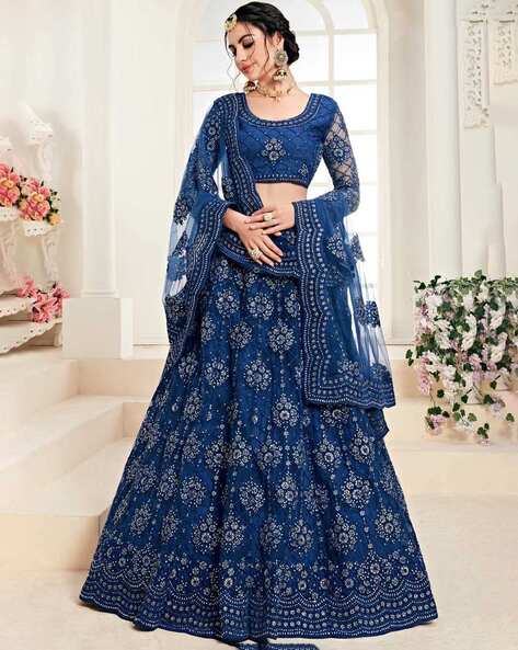 Fabulous Black Wedding Trendy Lehenga Choli