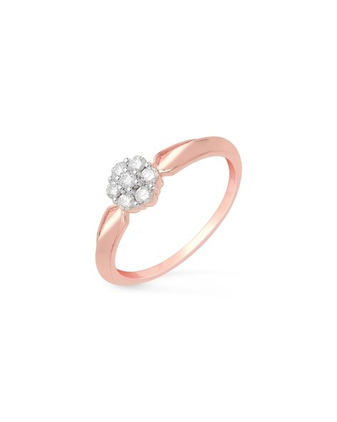 Buy Malabar Gold 18 KT Rose Gold Band Ring for Women Online