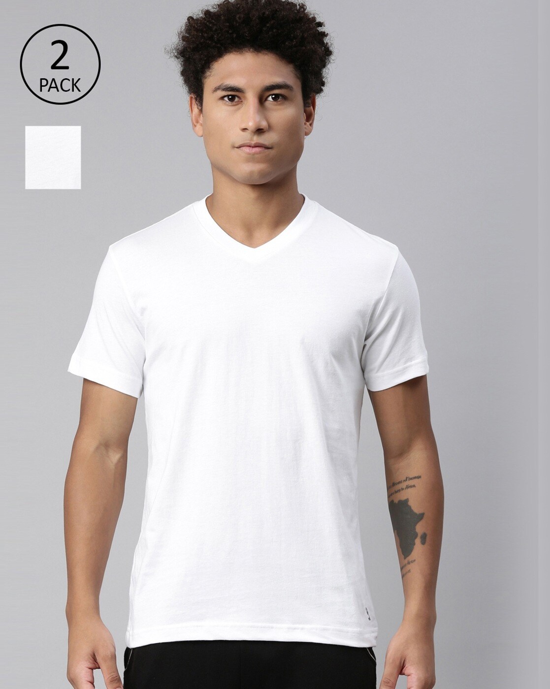 Buy Men's 3-Pack V-Neck T-Shirt (XXXX-Large Tall, White) Online at