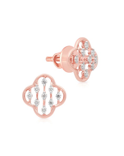 Buy Dazzel Round Diamond Stud Earrings Online