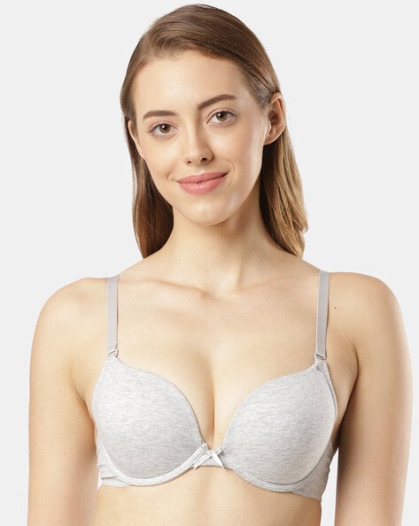 Buy Jockey Padded Non Wired Full Coverage T-Shirt Bra - Black at Rs.1049  online