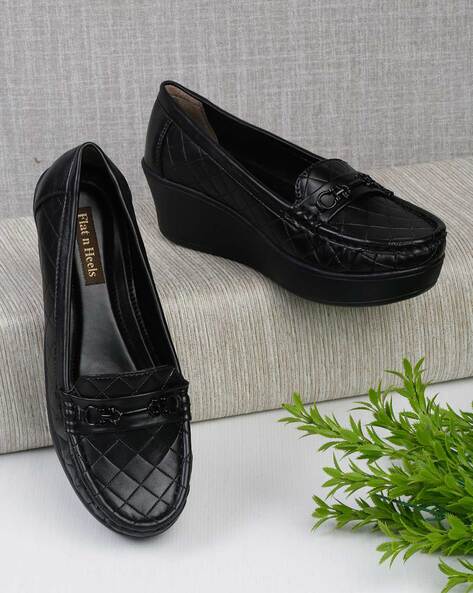 Women's Crocodile Pattern Chunky Heel Loafers Fashion Slip - Temu