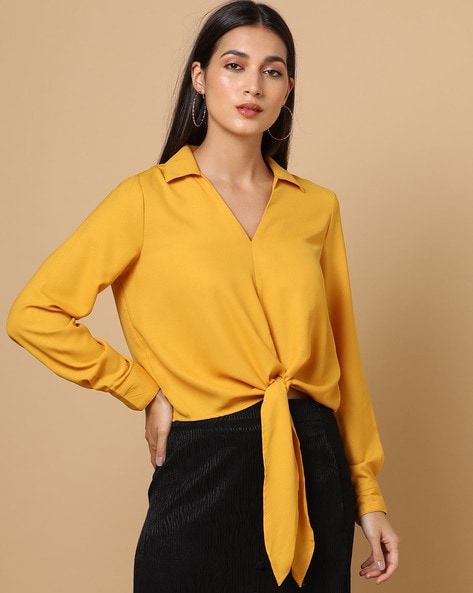 Yellow tie best sale up top