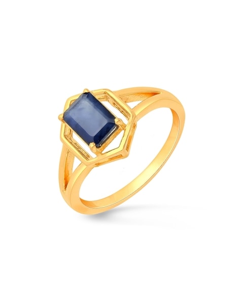 1.00 Carat Oval Cut Blue Sapphire Band Ring in 14K Yellow Gold For Sale at  1stDibs | malabar gold blue sapphire ring, blue sapphire ring malabar gold,  100 carat sapphire