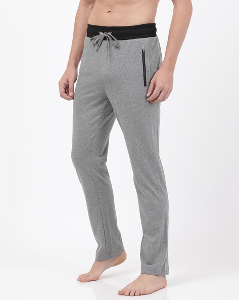 Buy JOCKEY Graphite Solid Cotton Blend Slim Fit Men's Track Pants |  Shoppers Stop