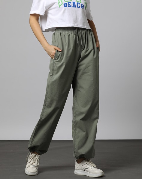Buy Olive Green Track Pants for Women by Outryt Online