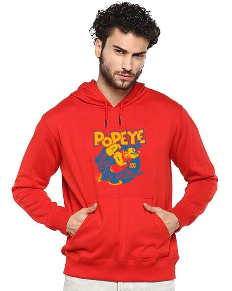 Red popeye top sweatshirt