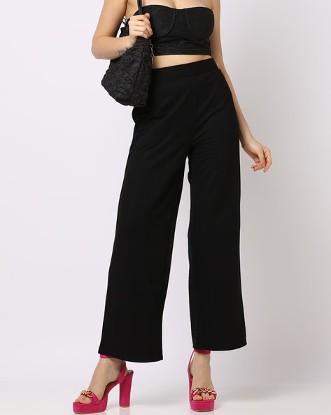Buy Black Trousers & Pants for Women by Fig Online