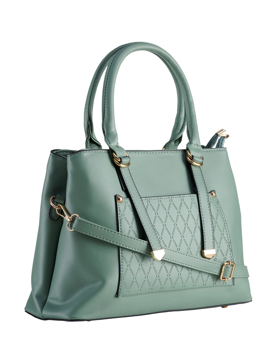 Rhinestone-handle Shoulder Bag - Green - Ladies | H&M US