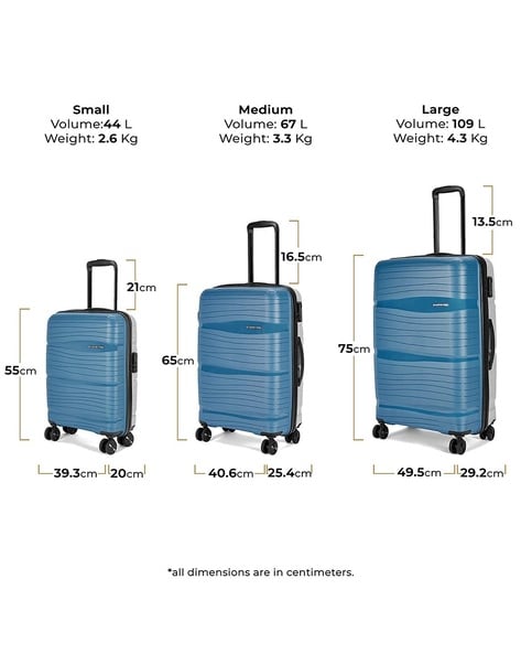 Buy Blue Grey Luggage Trolley Bags for Men by Nasher Miles Online Ajio