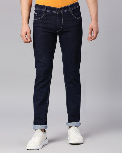 Mid Rise Jeans with Insert Pockets