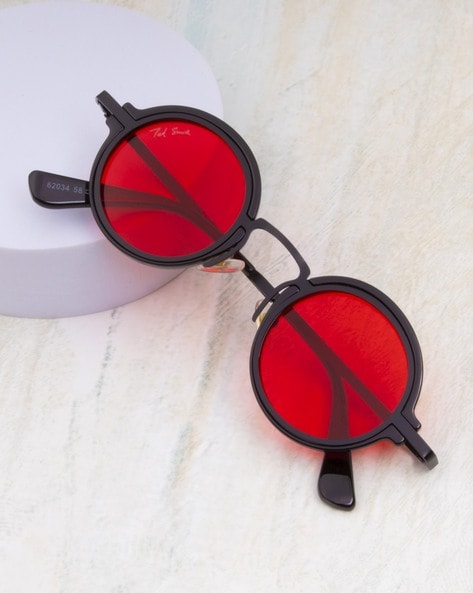 Lennon Style Sunglasses with Red Lenses - Cosplay Sunglasses