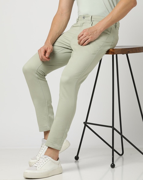 Buy WHITE KNITTED WIDE LEGGED TROUSERS for Women Online in India