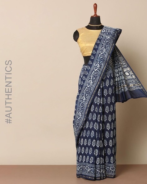 Buy Black Sarees for Women by Indie Picks Online | Ajio.com