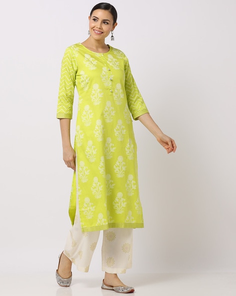 Lime Green Avaasa kurthi + Prisma Leggings