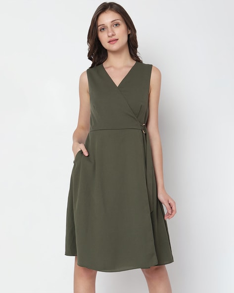 Vero moda clearance olive green dress