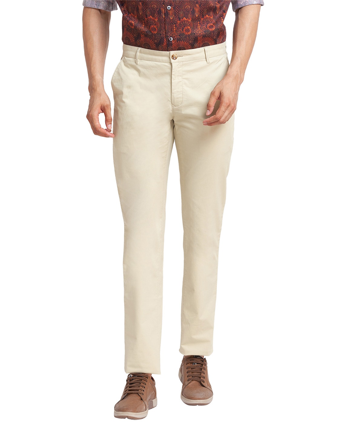 Buy ColorPlus Grey Slim Fit Trousers for Men Online @ Tata CLiQ