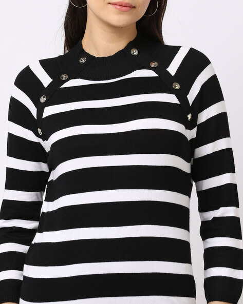 Buy Black & White Sweaters & Cardigans for Women by Fig Online