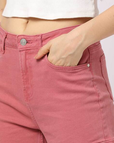 Buy Pink Jeans & Jeggings for Women by DNMX Online