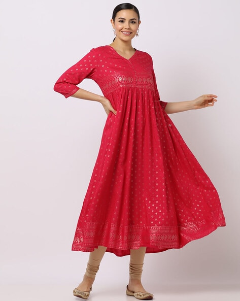 Buy Cream Kurtis & Tunics for Women by Young Forever Online | Ajio.com