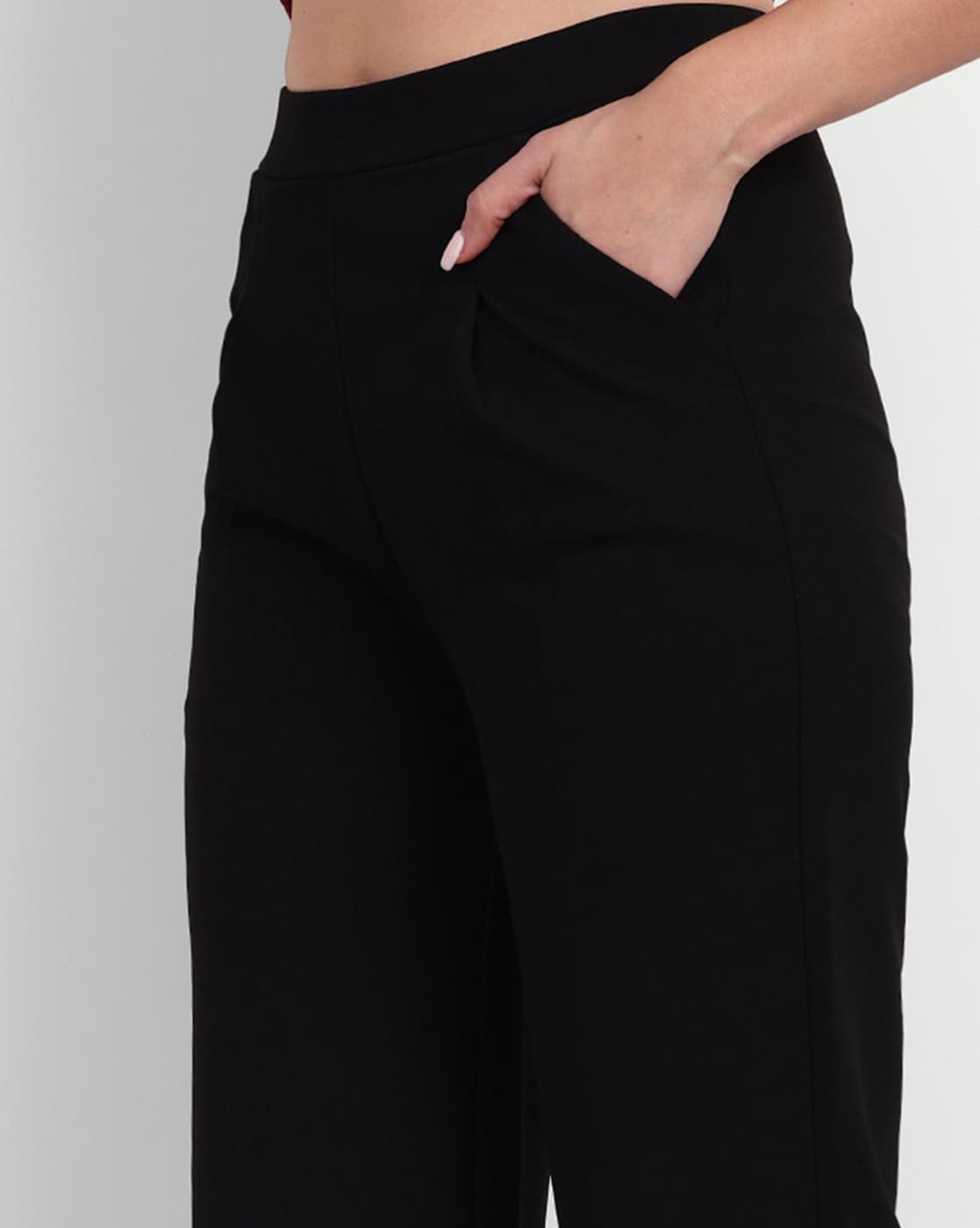 Plain Black Girls Formal Trousers, Size: 30.0 at Rs 230/piece in Surat |  ID: 2850806274862