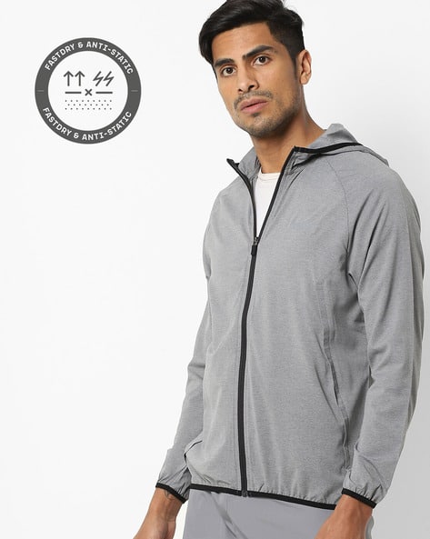 Quick Dry Light-Weight Hooded Jacket with Insert Pockets