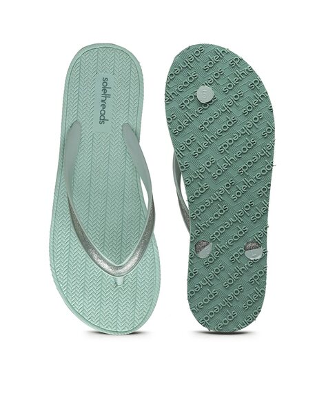 Buy Sage Green Flip Flop & Slippers for Women by SOLETHREADS Online