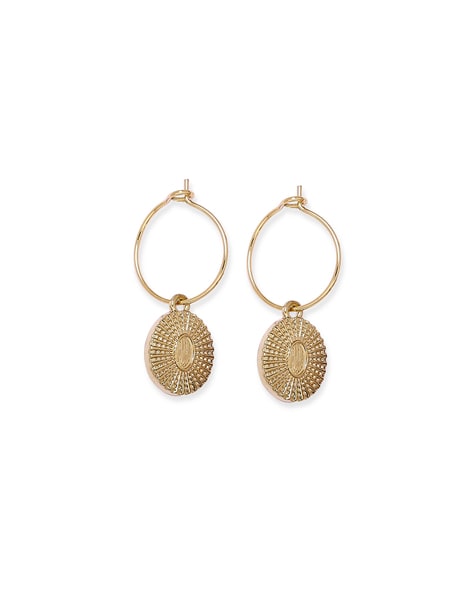 Simple & Dainty 14kt Gold Filled Tiny Coin Hoop Earrings - Dianna Rae  Jewelry