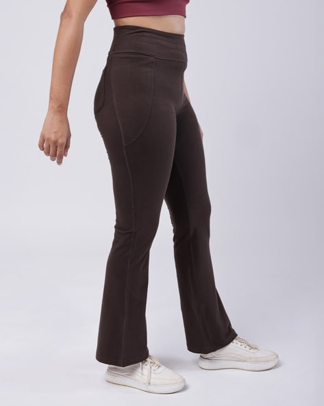 Buy Brown Trousers & Pants for Women by BLISSCLUB Online