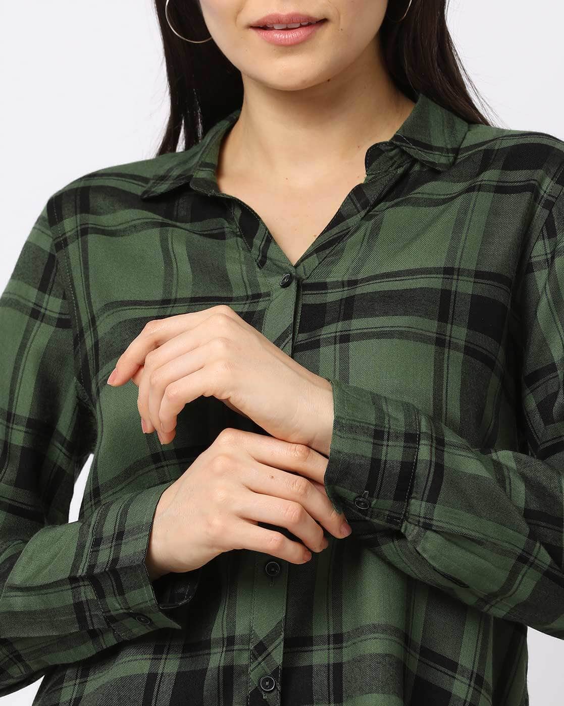 Buy Olive Green Shirts for Women by DNMX Online | Ajio.com