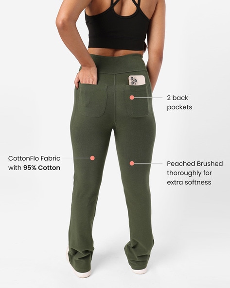 Buy Olive Trousers & Pants for Women by BLISSCLUB Online