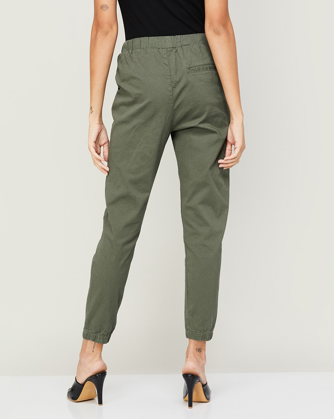 Buy Beige Trousers  Pants for Women by CODE BY LIFESTYLE Online  Ajiocom