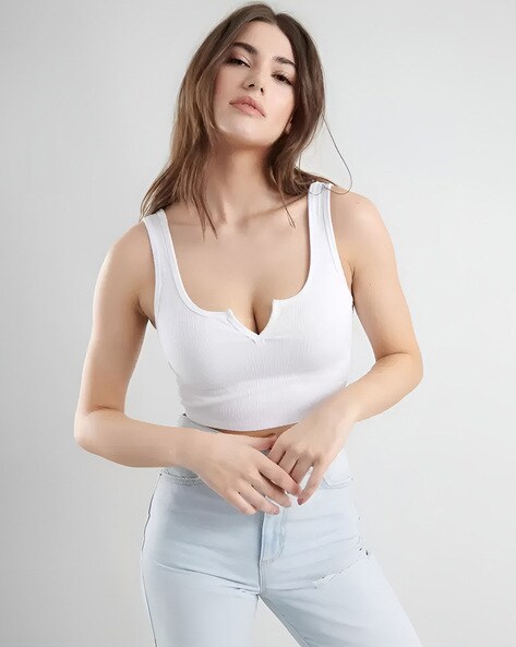 Buy white tank tops for women in India @ Limeroad