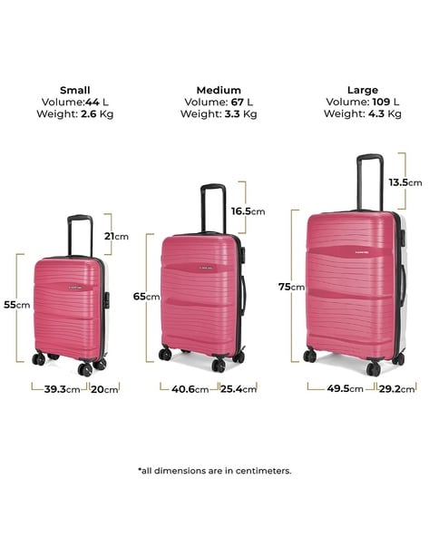 it luggage|16-2528-08 Ice Cap| Pink | Hard Sided Suitcase | Expandable  |Travel Bag | 8 Wheel Trolley Bag| Combo-Large and Small 81,55 cm :  Amazon.in: Fashion