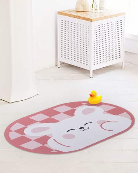 Graphic Print Rectangular Bath Mat