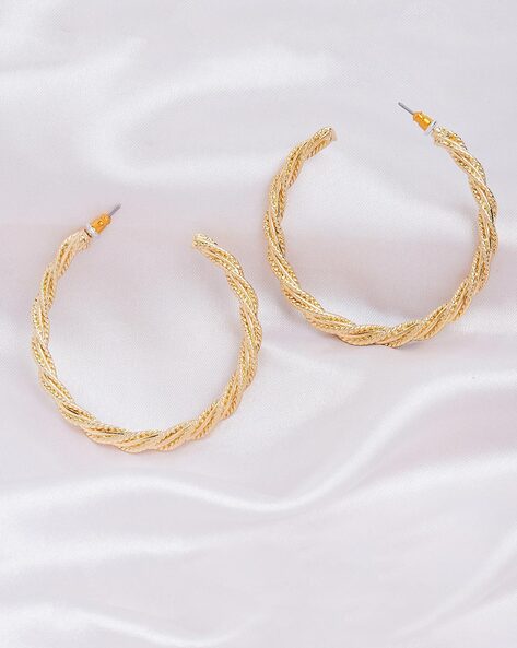 Twists and Turns 18k Gold Plated Hoop Earrings – Ettika