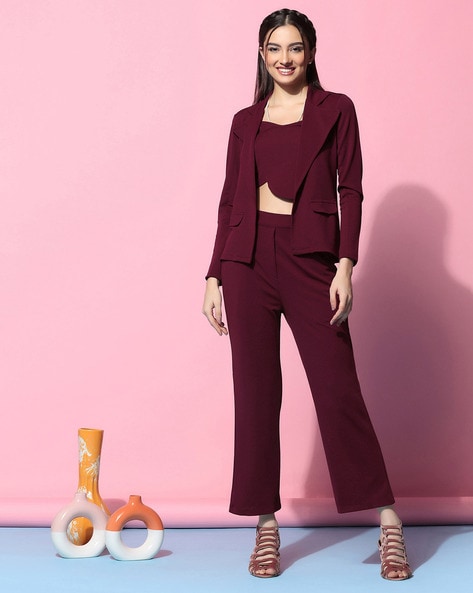 Buy Maroon Suit Sets for Women by SELVIA Online