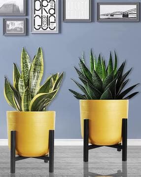 homesake Set of 2 Metal Planters with Stands-picture-34