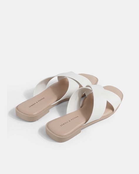 Buy Cream Flip Flop & Slippers for Women by Lemon & Pepper Online | Ajio.com